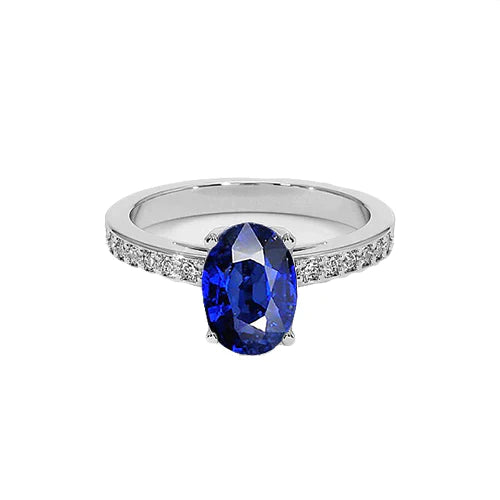 7 Carat Sapphire Diamond Engagement Ring