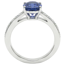 7 Carat Sapphire Natural Earth Mined Diamond Engagement Ring