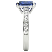 7 Carat Sapphire Natural Earth Mined Diamond Engagement Ring