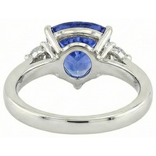 7 Carat Tanzanite & Natural Earth Mined DIAMOND ( NOT LAB GROWN ) Three Stone Ring White Gold 14K