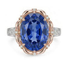 7 Carat Two Tone Sapphire Ring