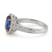7 Carat Two Tone Sapphire Ring