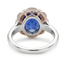 7 Carat Two Tone Sapphire Ring