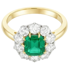 7 Carats Green Emerald Natural Earth Mined Diamond Wedding Ring Gold 14K