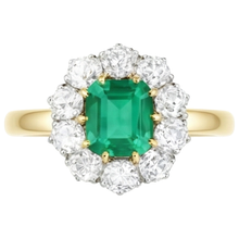 7 Carats Green Emerald Natural Earth Mined Diamond Wedding Ring Gold 14K