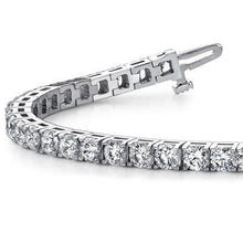 7 Carats Round Natural Diamond Tennis Bracelet White Gold 14K New