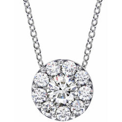 7 Carats Sparkling Real Round Brilliant Cut Diamonds Necklace Pendant