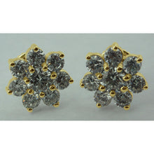 7 Carats Yellow Gold G Vs1 Natural Round Diamond Stud Earrings Brand New