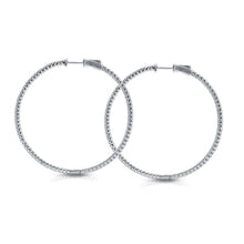 7 cms Genuine Diamond Hoops 3 Inches