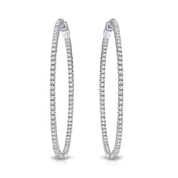 7 cms Genuine Diamond Hoops 3 Inches