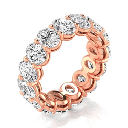 7.50 ct Brilliant Diamond Eternity Band in 14 Karat Rose Gold