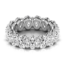 Diamond Eternity Band 7.5 ct 14K White Gold – front view