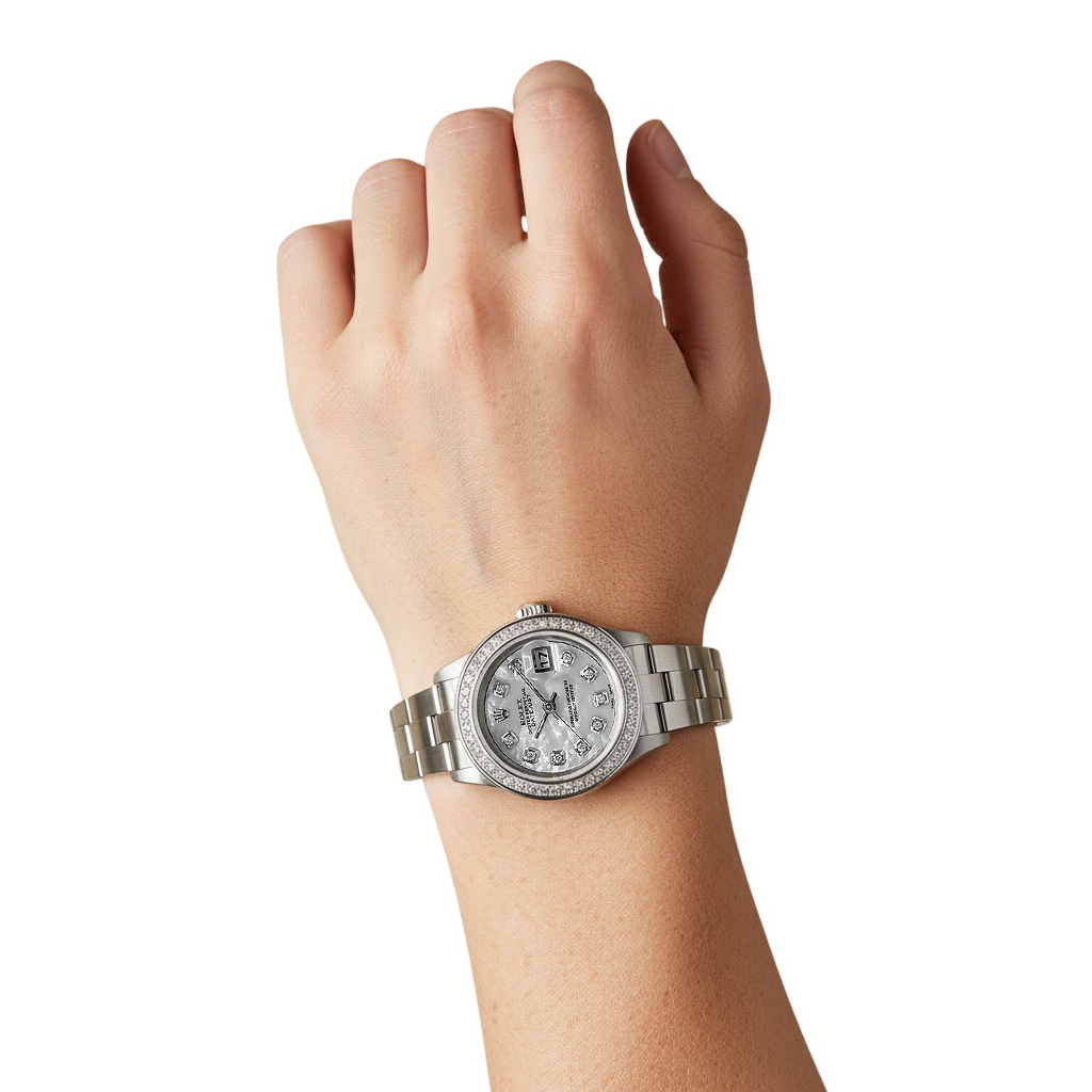 Rolex Datejust 31mm Mother of Pearl Natural Earth Mined Diamond Dial Stainless Steel Men's Watch