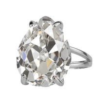 Diamond Old Mine Cut Solitaire Engagement Ring in 14K White Gold – main view