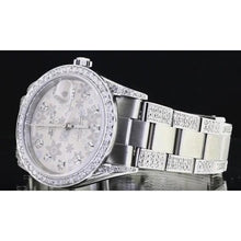 Diamond Covered Flower Dial Rolex Watch