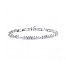 7.05 Ct Princess Prong Setting Real Diamond Tennis Bracelet White Gold 14K
