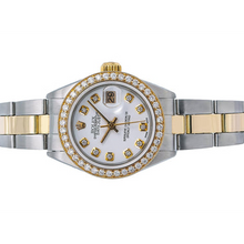Datejust Rolex Ladies Watch Two Tone Oyster Bracelet Natural Earth Mined Diamond Dial