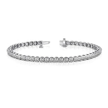 7.20 Carats Round Cut Natural Diamond Tennis Bracelet White Gold Fine Jewelry
