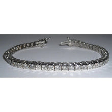 7.35 Carat Natural Diamond Tennis Bracelet Vs Jewelry Hand Gold