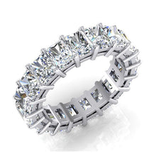 7.35 Ct. Radiant Cut Diamond Eternity Engagement Band Gold