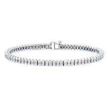 7.50 Carat Princess Genuine Diamonds Tennis Bracelet White Gold