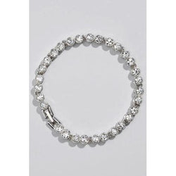 7.50 Carats Round Brilliant Cut Bezel Set Natural Earth Mined Diamond Bracelet Sparkling