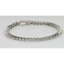 7.50 Ct Genuine Round Diamond Tennis Bracelet Solid 14K White Gold