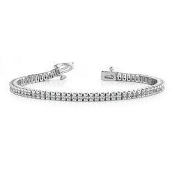 7.70 Ct Round Channel Set Natural Diamond Tennis Bracelet Solid Gold Jewelry