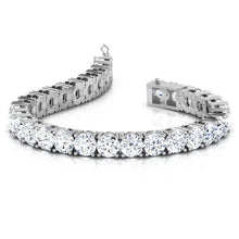 7.75 Carats Round Genuine Diamond Tennis Bracelet White Gold 14K