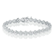 7.80 Carats Round Cut Gorgeous Natural Diamond Lady Bracelet 14K White Gold