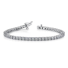 7.80 Ct Round Brilliant Cut Natural Diamond Tennis Bracelet White Gold Jewelry