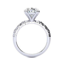 Fine Diamond Single Stone Ring 5.50-ct 14K White Gold – front view