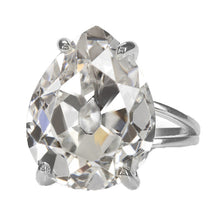 Old Mine Cut Brilliant Diamond ring in 14K White Gold – main view