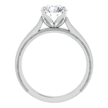 Natural Diamond Single Stone Ring – profile view