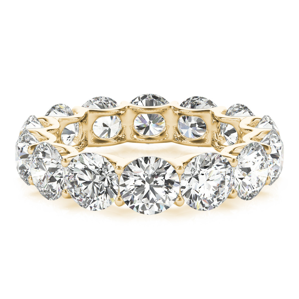 Fine Diamond Eternity Band 7 ct 14K Yellow Gold – angle view