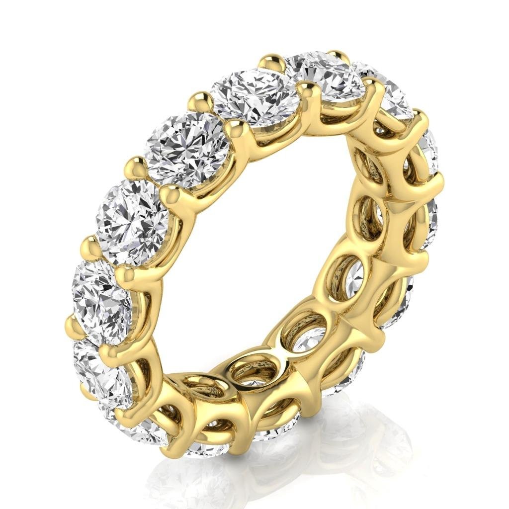 Round Brilliant Fine Diamond ring in 14K Yellow Gold – main view