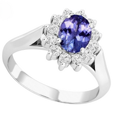 8.25 Carats Tanzanite With Natural Earth Mined Diamonds Wedding Ring White Gold 14K