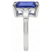 8.30 Carats Emerald Cut Tanzanite & Baguettes Engagement Ring