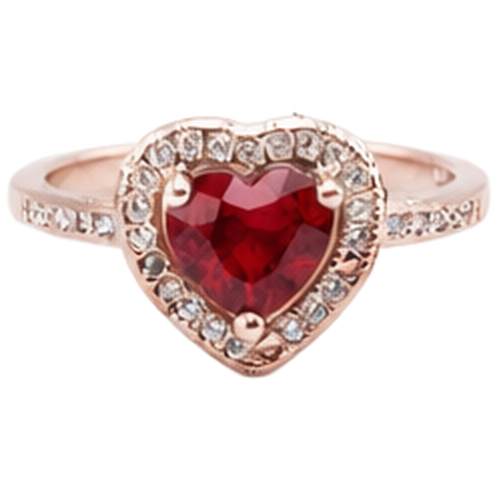 8.5 Carats Red AAA Ruby With Natural Earth Mined DIAMOND ( NOT LAB GROWN ) Ring Rose Gold 14K