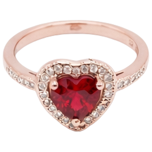 8.5 Carats Red AAA Ruby With Natural Earth Mined DIAMOND ( NOT LAB GROWN ) Ring Rose Gold 14K