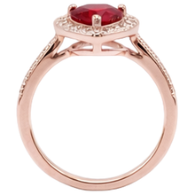 8.5 Carats Red AAA Ruby With Natural Earth Mined DIAMOND ( NOT LAB GROWN ) Ring Rose Gold 14K