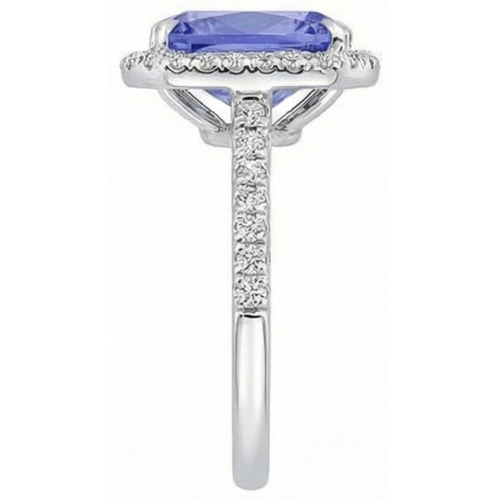 8.81 Ct. Radiant Ceylon Sapphire And Natural Earth Mined DIAMOND ( NOT LAB GROWN )s Engagement Ring