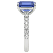 8 Carat Blue Sapphire Ring With Natural Earth Mined Diamonds