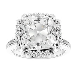 8 Carat Gold Statement Natural Earth Mined Diamond Ring