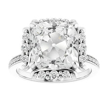 8 Carat Gold Statement Real Diamond Ring