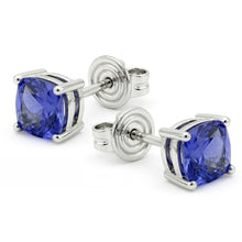 8 Carat Princess Sri Lankan Sapphire Studs Earrings Women Jewellery