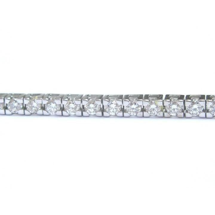8 Carat Round Natural Earth Mined Diamond Bracelet Solid White Gold Jewellery 14K
