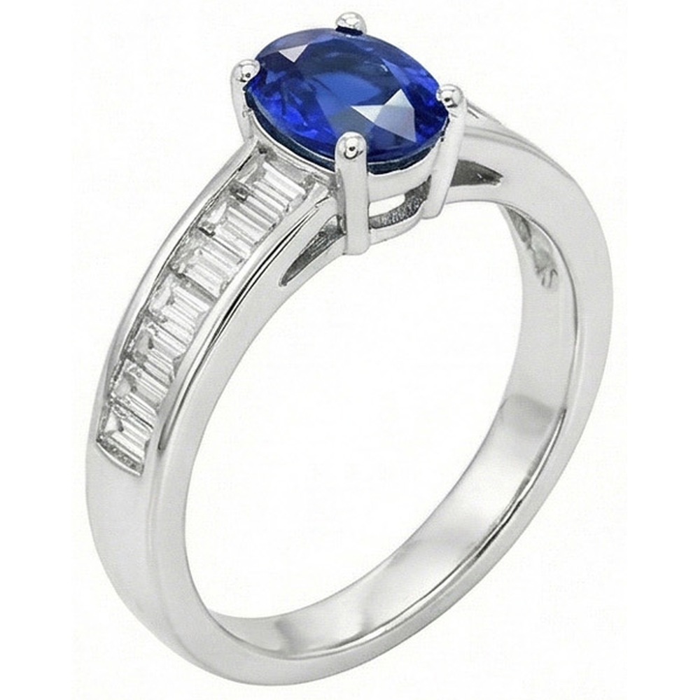 8 Carat Sapphire Engagement Ring With Accents
