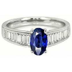 8 Carat Sapphire Engagement Ring With Accents
