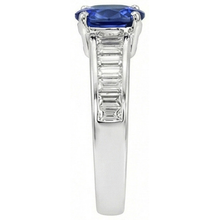 8 Carat Sapphire Engagement Ring With Accents